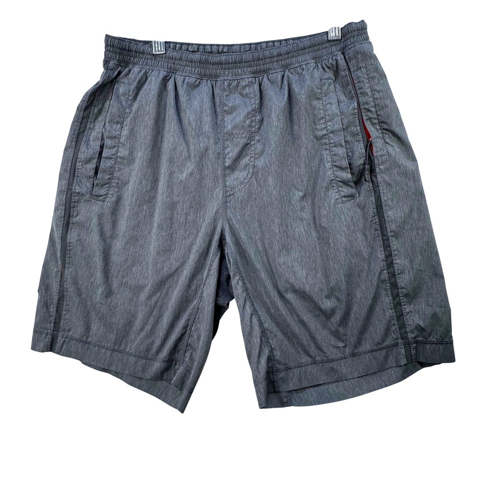 Lululemon Athletic Shorts Mens M/L‎ Gray Zip Pockets Mesh Gorpcore Athleisure